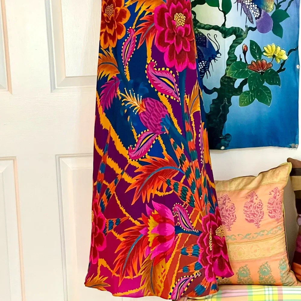 🌺🎉HP🎉🌺 NWT Farm Rio Vintage Wave Multicolor Sleeveless Maxi Dress - Picture 13 of 16